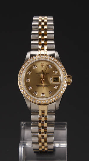 Rolex Oyster Perpetual Datejust Customized dame armbåndsur med diamanter