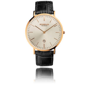 Kompass herrur, Nautilus Rose Gold, silversvart