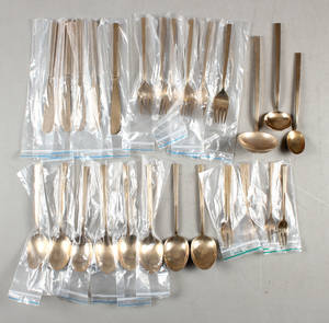 Sigvard Bernadotte Scanline bestik, messing 29