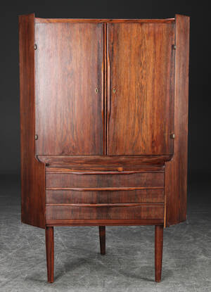 Hjørnneskab af palisander, 1960erne