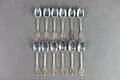 Kaffeskedar i silver 12 st