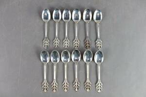 Kaffeskedar i silver 12 st