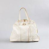 Yves Saint Laurent, handväska Muse i cremefärgat