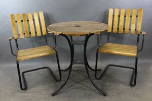 Trädgårdsmöbel 3 delar, bord och stolar 2 st