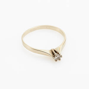 Ring 14 k vitguld diamant