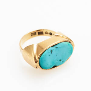 Ring 18 k guld turkos