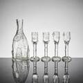 Karaff,  snapsglas