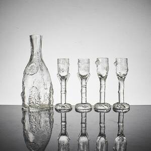 Karaff, snapsglas