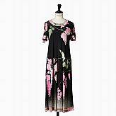 Leonard, kortärmad klänning i silkejersey