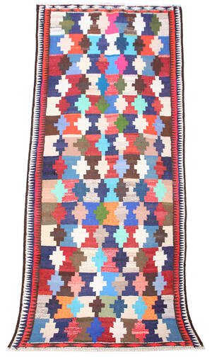Persisk Kermanshah nomade-kelim, 343x156 cm.