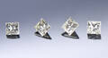 Uindfattede prinsesseslebne diamanter ca 0.85 ct