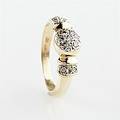 Ring 14 k guld diamanter