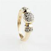 Ring 14 k guld diamanter