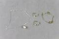 Halsband i silver, armband och örhängen 1 par