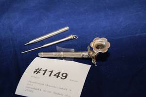 Silverföremål Olivpinne i fodral L 9 cm  eternellställ L 10 cm