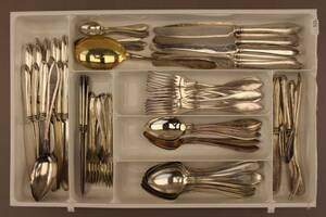 Bestick i nysilver Svenskmodellen