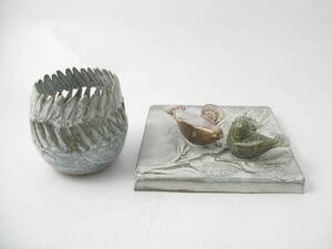 Keramikplatta skål, signerade