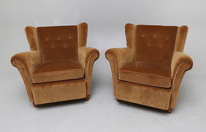  FÅTÖLJER, 1 par, 1900-tal.