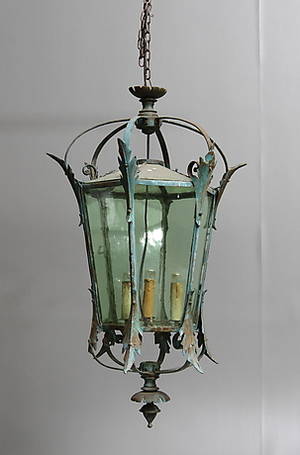  TAKLYKTA, metall samt glas, 18001900-tal.