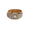  KLACKRING, 18K vit- samt rödguld med diamant, ca 0,35 ct. Vikt 15,2 g.