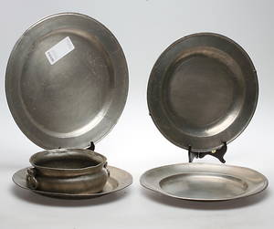  TENNFÖREMÅL, 5 st, 1800-tal.