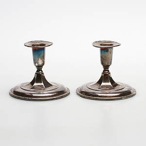  LJUSSTAKAR, ett par, silver, KEC, Göteborg 1958.