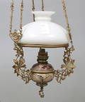  TAKLAMPA, omkring 1900, total höjd ca. 123 cm.