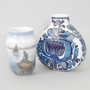  VASER, 2 stycken, Royal Copenhagen.