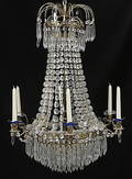  LJUSKRONA, empirestil, 1900-tal, total höjd ca. 92 cm.