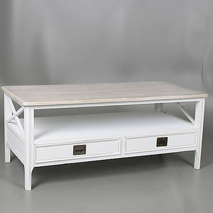 SOFFBORD, white washed trämaterial, 2000-talet.