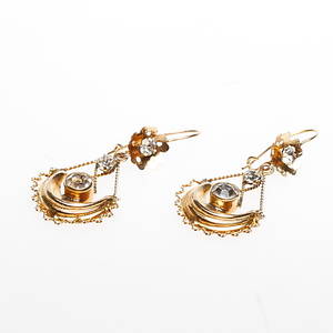  ÖRHÄNGEN, 1 par, 14k guld, vikt ca 2,7 gr.