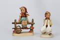  FIGURINER, porslin, 2 stycken, Hummel.