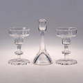  LJUSSTAKAR, 3 st. Glas, Kosta, signerade.