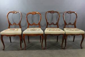 Stolar i rokokostil 4 st