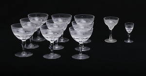  GLAS, 11 delar, Rio, Edward Hald, Orrefors.