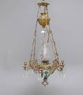  TAKFOTOGENLAMPA, majolika, 181900-tal.