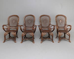  KORGSTOLAR, 4 st, Ryssland, 1900-tal.