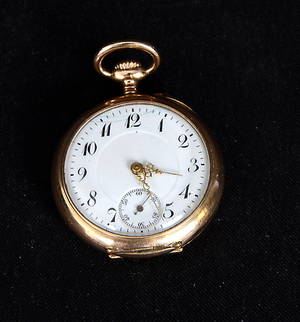  DAMUR, Schweiz omkring 1900, 14k guld.