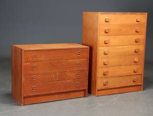 To kommoder af teak 2