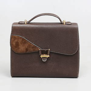  HANDVÄSKA, skinn och mocka, Gucci, 19002000-tal.