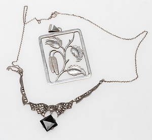  SMYCKEN, 2 st, silver, 1900-tal.