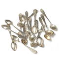  KAFFESKEDAR, 18 st, silver, Art Deco, W.A. Bolin AB, Hovjuvelerare, Stockholm, 1930-tal. Vikt 271 gram.