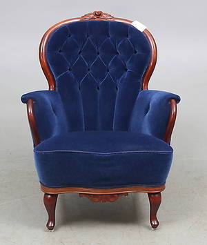  FÅTÖLJ, rokokostil, 1900-tal.