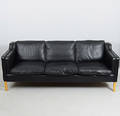  SOFFA, Stouby, svart läder.