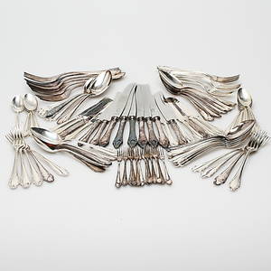 BESTICK, ca 87 delar, Haga, nysilver, 1900-tal.
