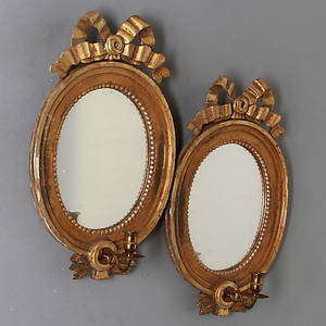 SPEGELLAMPETTER, ett par, gustaviansk stil, 1900-tal.