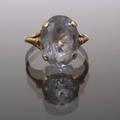  RING guld 18K, med akvamarin, totalvikt 4,4 gram.