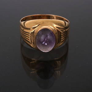  RING guld 18K, med ametist, vikt 3,2 gram.