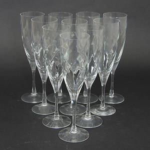  CHAMPAGNEGLAS, 10 stycken, Chateau, Bertil Vallien, Kosta Boda.
