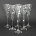  CHAMPAGNEGLAS, 6 stycken, Helena, Orrefors.